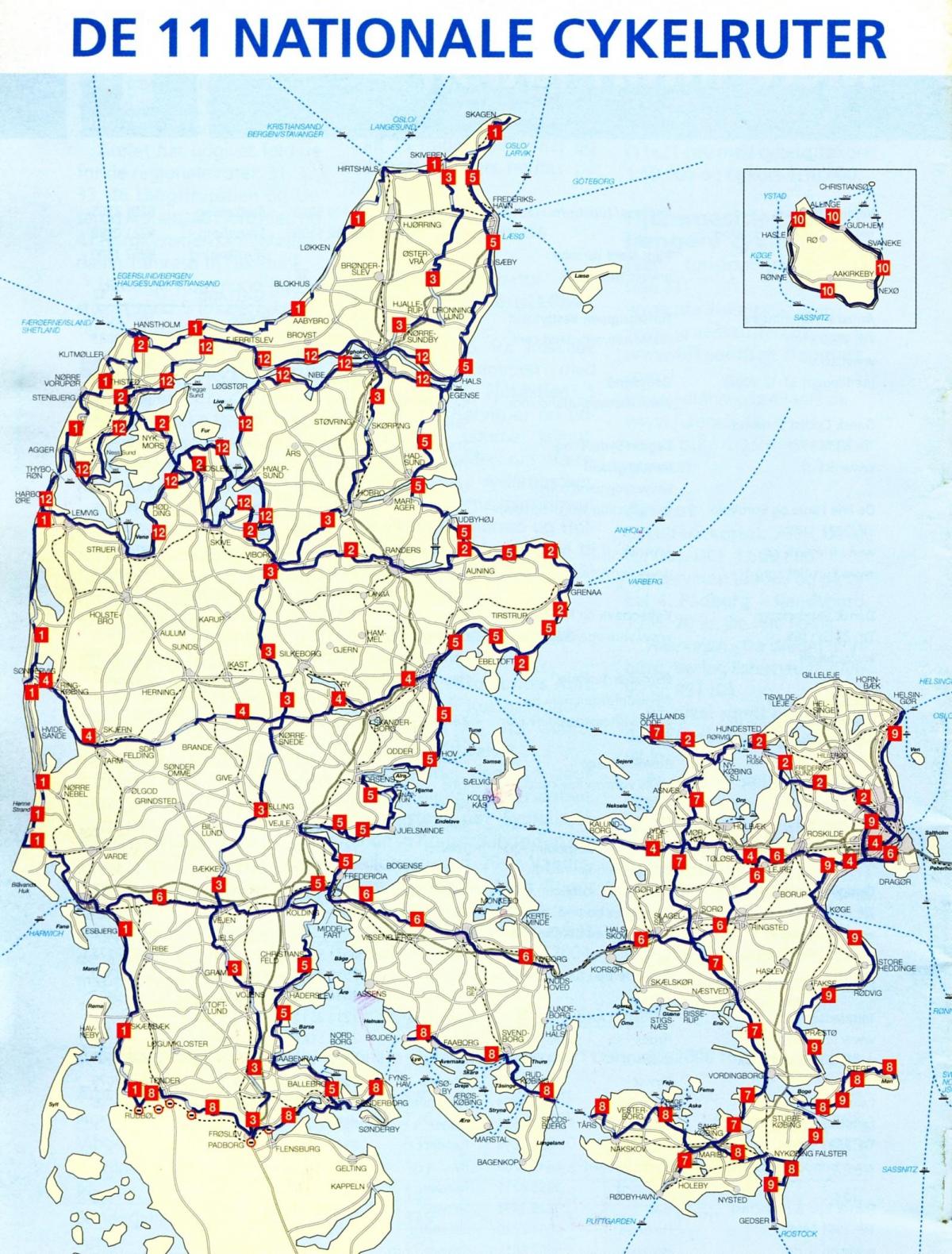 denmark national cycle routes map