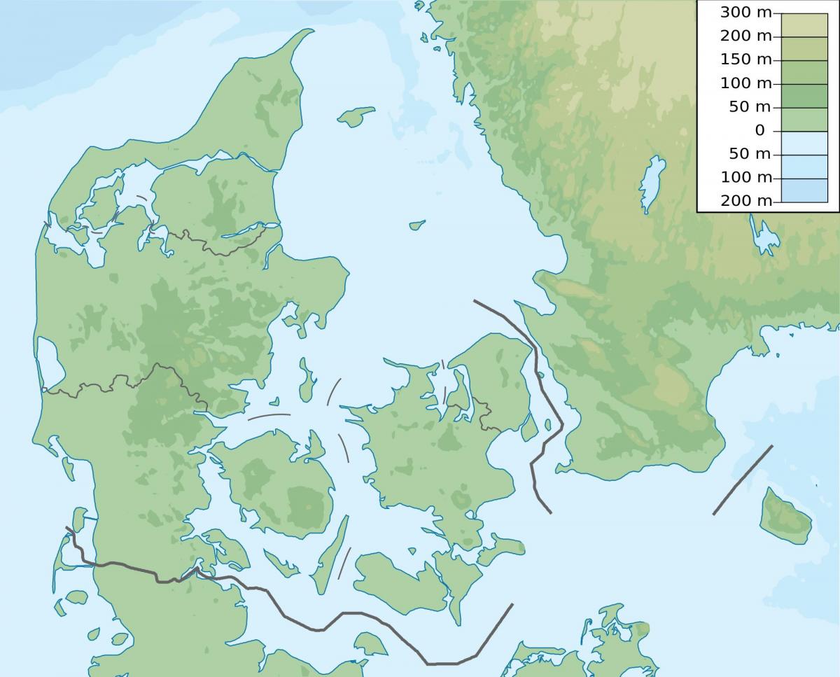 Map of denmark elevation
