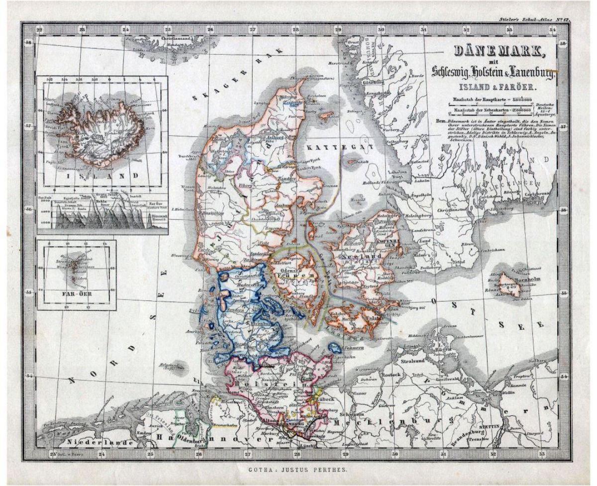 old map of denmark