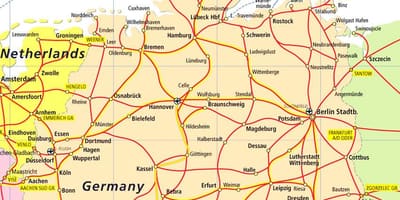 Denmark tourist attractions map