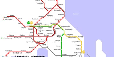 Map of denmark metro 