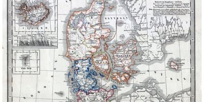 Old map of denmark