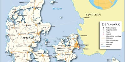 Map of denmark ports