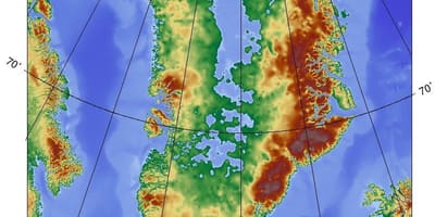 Map of denmark topographic