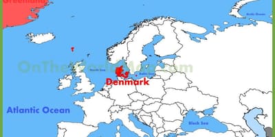 Copenhagen denmark map of europe